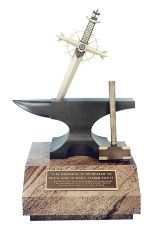 bronze military plaque peace