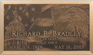 bronze military plaque patriotic